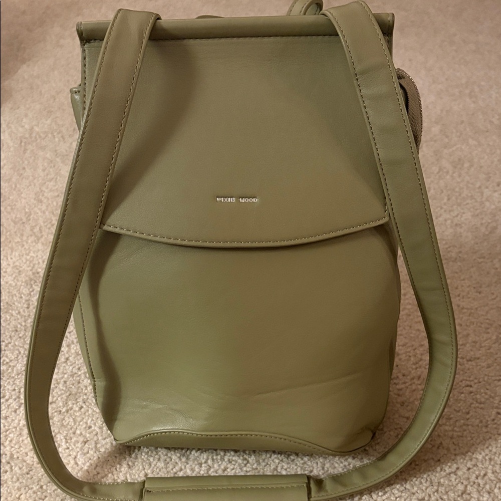Pixie Mood The Kim Vegan Leather Backpack in Sage Green